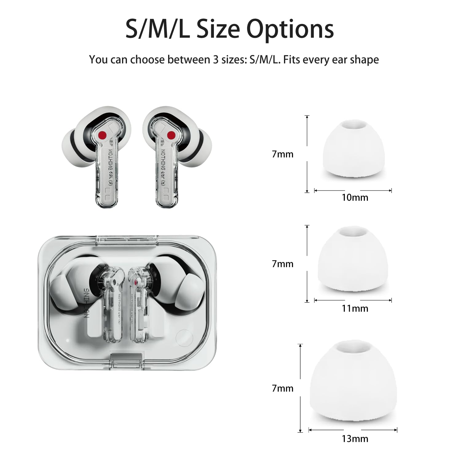 Amazon.com: Replacement Earbuds for Nothing Ear (a) Wireless